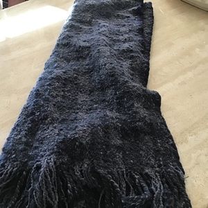 Blue and Grey Knitted long Shawl